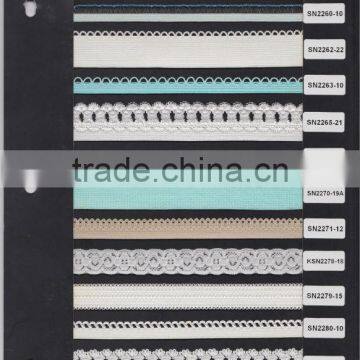 Fashion crochet elastic with edge Knitted picot Elastic Webbing