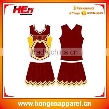 Top style custom high school sexy cheerleading jerseys dry fit fashion designs/training set sublimated cheerleading uniforms