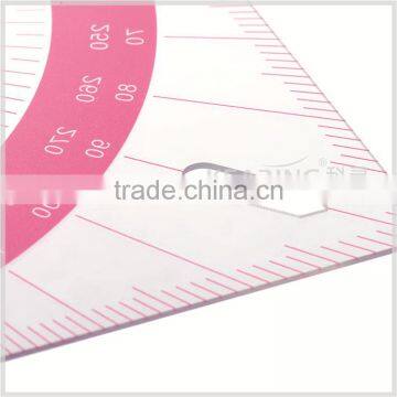 Kearing Chinese Manufactur Plastic Triangle Grading Rulerwith Protractor # T010 photo-5