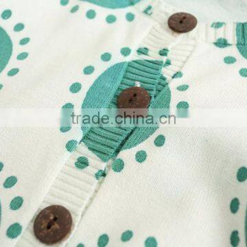 Top Quality Cotton Material Knit Kids Long Sleeve Sweater With Big Polka Dot photo-3