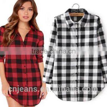 Gzy Plaid Shirt Women Beautiful Plaid Shirt Elegant Women Shirt photo-3