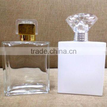 100 ml Fancy Perfume Glass Bottles India, White Coated Stylish Perfume Bottle India photo-4