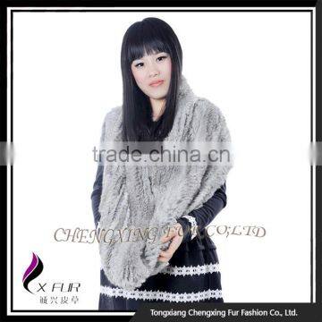 CX-S-123C Winter Women Rabbit Fur Scarves / Women Rabbit Fur Scarf photo-4