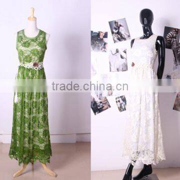 2016 New Model One Piece Dress Lace White Dress Evening Dress Patterns photo-2