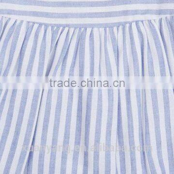 2017 Wholesale Manufacturer Bule Stripe Baby Girl Clothes Fancy 100%cotton Kids Summer Dress photo-3