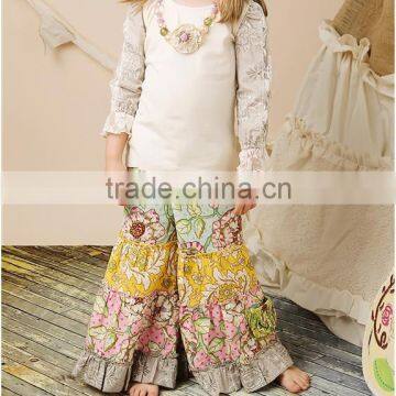 Chirstmas Outfit Red Stripe Top and Ruffle Pants Christmas Clothing Set Christmas Outfit photo-3