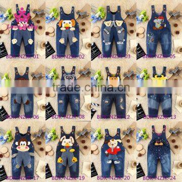Kids Sling Denim Pants Cartoon Vest Children Trousers Fit 1-2-3T Baby Unisex photo-6
