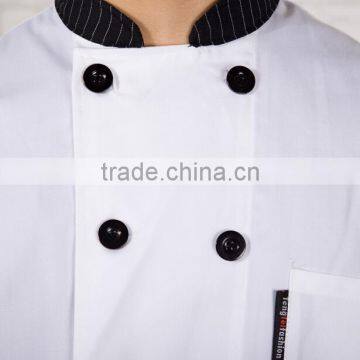 Custom Classic White Cook Restaurant Bakery Bar Kitchen Workwear Chef Coats Wholesale photo-3