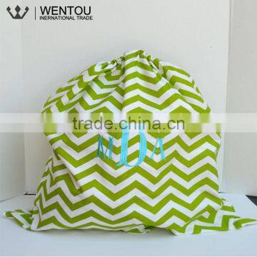 Monogramed Chevron Laundry Bag With Drawstring photo-5