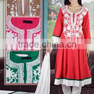 Red Latest kurti designs for girls for stitching 2015