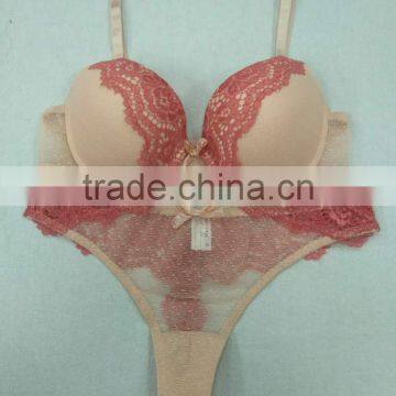 Newest Design Beautiful Ladies Elegant Lace Underwear Sexy Bra and Panty Set photo-3