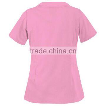 Women's Scallop Neck Top With Four Front Pockets photo-2
