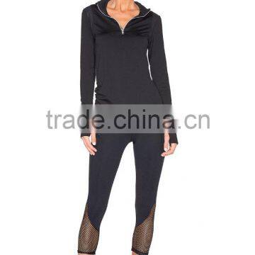 2016 Winter Wholesale Women Long Sleeved Sweat100% Cotton Plain Full Zip Hoodie photo-4