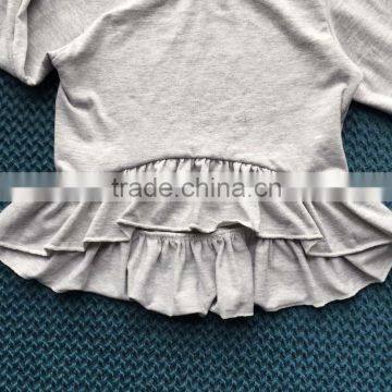 DYJ-157 Persnickety Remark Girls Long Sleeve Top Designs Wholesale Children's Boutique Icing Ruffle Shirts Colorful Polo Shirts photo-5