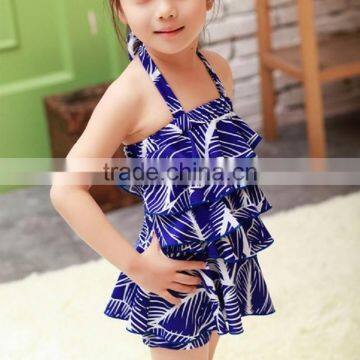 2015 Design Kid Swimsuit One Piece Baby Girls Beach Wear With Cap photo-3