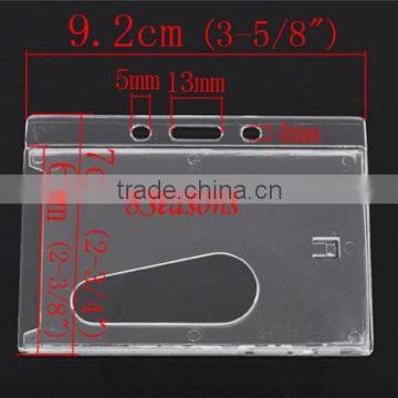 Cheap Wholesale Clear Horizontal Hard Plastic ID Card Badge Holder photo-3