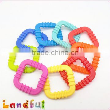 55mm Silicone Teether Square Shape Baby Teething Relief Toy Baby Teether