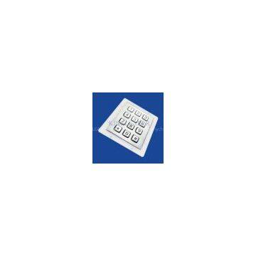 Panel mount waterproof vandalproof numeric illuminated keypad with 12 back-lit keys