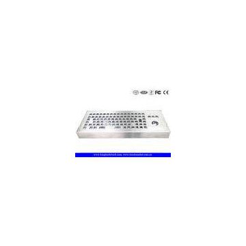 86 Keys Dust-proof Metal Industrial Ccomputer Desktop Keyboard With Trackball