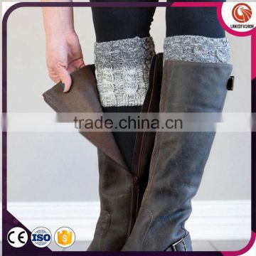 Yiwu Knitting Factory Stock Skull Pattern Stylish Leg Warmers