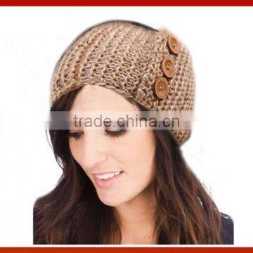 Knitted Winter Headbands For Woman/Button Patterns For Knitting Headbands/Fashion Knit Winter Headband