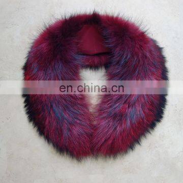 Genuine fur collar accessory luxury fur collar warmer for winter coat