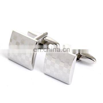 Hot selling sliver metal square cufflinks