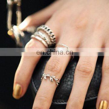 Knuckle Sets Finger Ring Open Olive Branch Ring Circle Sets Ring Set Jewellery