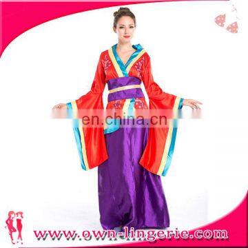 Cheap party decoration hen halloween costume in good quality japanes kimono costume