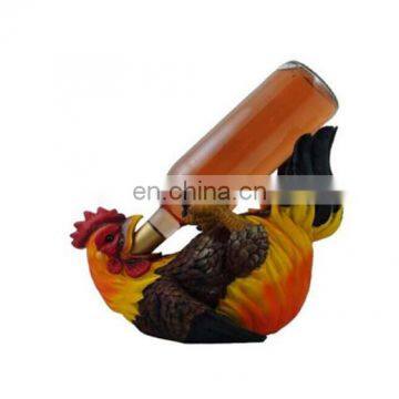 Cock shape resin wine bottle display rack