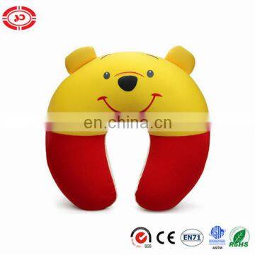 Winne cute happy bear soft stuffed kids neck support pillow