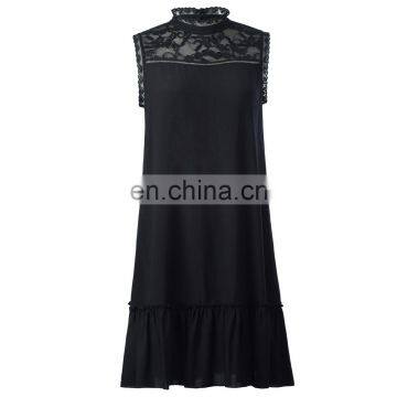 Kate Kasin Sexy Womens Sleeveless High Neck Slub gauze Cotton Short Mini Dress KK000649-1