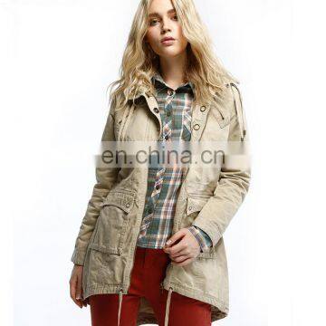 T-WJ008 Women Autumn Fashion Outdoor Mid Thigh Length Casual Jacket