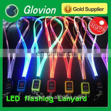 New Design fashionable LED flashing Laser carve lanyard for promitional gift