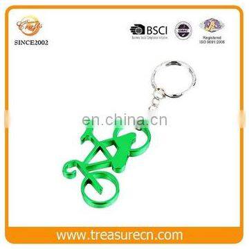 Custom Green Cheap Bike 2017 Casting Novelty Bottle Opener Metal Keychains