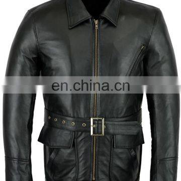 Top Quality Genuine Cow Hide Super Soft Leather Motorcycle Jacket photo-2