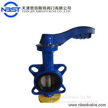 D71XP-10Z DN50 wafer butterfly valve with aluminum alloy lever cast iron body