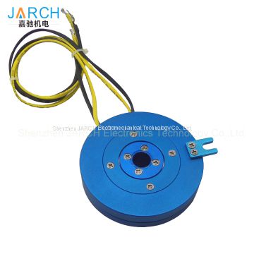 Hollow shaft slip rings flange mounted 2 singal pancke slipring