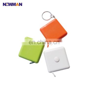 1 Meter customs logo keychain mini small soft tape measure gift