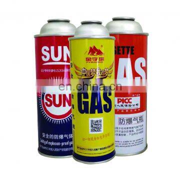 Aerosol can for gas butane and empty butane gas metal tin cans made in china