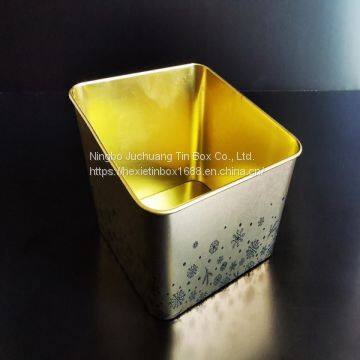 White Tin Bucket With Handle Customized Color Metal Tin Bucket