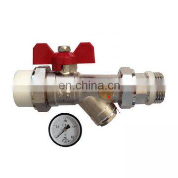 Manual Full Cooper Thermometric Strainer Ball Valve Water Temp Valve photo-4