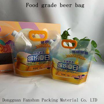 Color Printing Food-grade Beer Suction Nozzle Bag Juice Drink Suction Nozzle Bag Outdoor Portable Wine Storage Bag photo-5