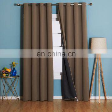 Fancy Ready Made Pure Color Blackout Window Curtain for the Living Room Hotel/