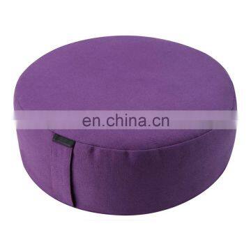 2020 Purple color cotton cover Zafu Yoga Meditation Bolster Pillow Cushion with Buckwheat
