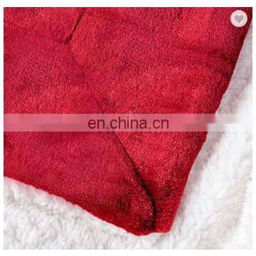 100% Polyester Sherpa Flannel Blanket Two Sides Brushed Cozy Fleece Throw photo-5