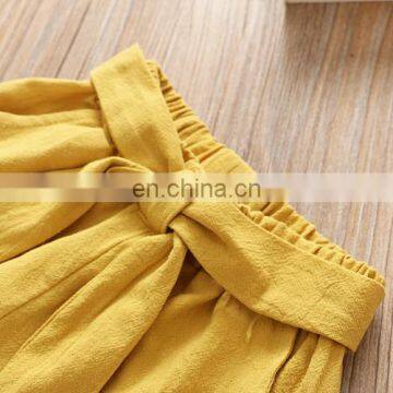 Summer Short-sleeved Embroidered Shirt and Shorts With Lotus Collar 2pcs Beautiful Baby Girl Boutique Summer Suit photo-4