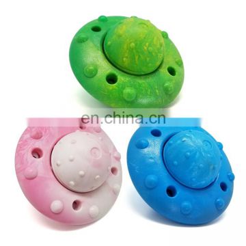 ufo shape dog chew toys TPR interactive dog toys accept custom color