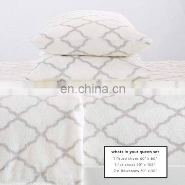 Micro Fleece Extra Soft Cozy Velvet Plush Sheet Set. Deluxe Bed Sheets With Deep Pockets photo-4