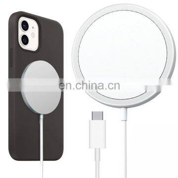 New Arrivals Portable 15W Mobile Phone Qi Magnet Adsorb Wireless Charger For Iphone 12 Pro Magsafem photo-2